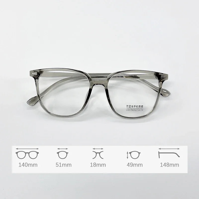 Finished Ladies Myopia Glasses Retro Anti Blue Light Eyeglasses Optical Prescription