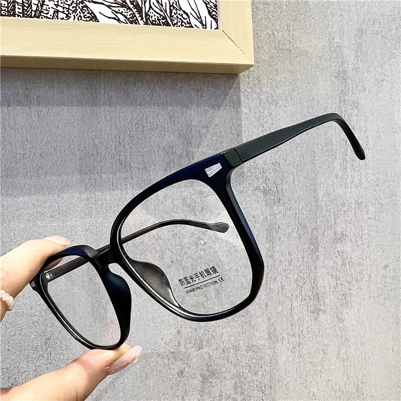 Finished Ladies Myopia Glasses Retro Anti Blue Light Eyeglasses Optical Prescription