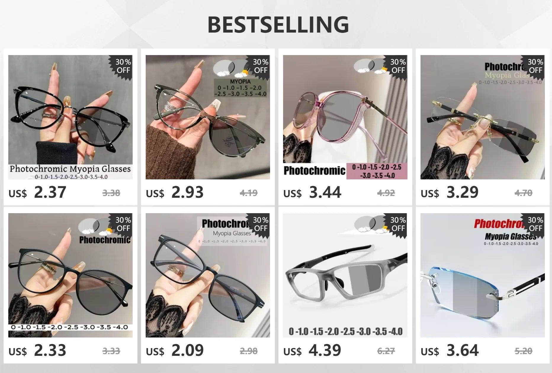 Finished Ladies Myopia Glasses Retro Anti Blue Light Eyeglasses Optical Prescription