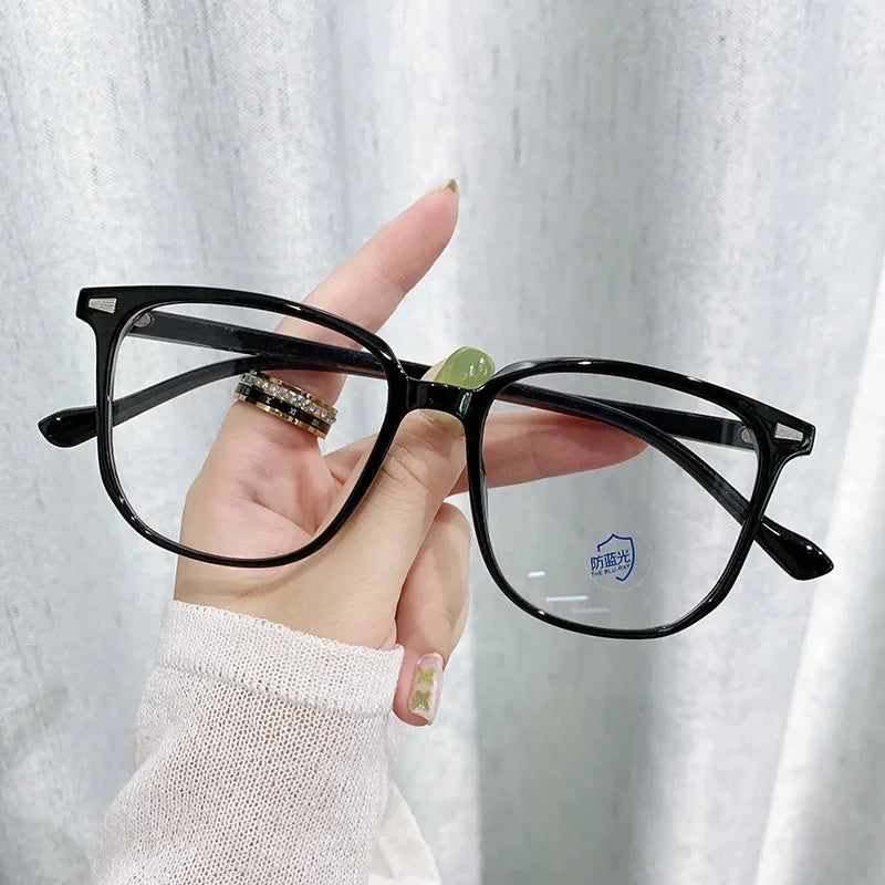 Finished Ladies Myopia Glasses Retro Anti Blue Light Eyeglasses Optical Prescription
