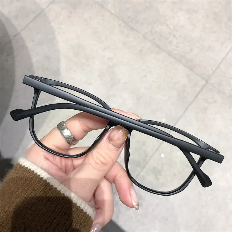 Finished Ladies Myopia Glasses Retro Anti Blue Light Eyeglasses Optical Prescription