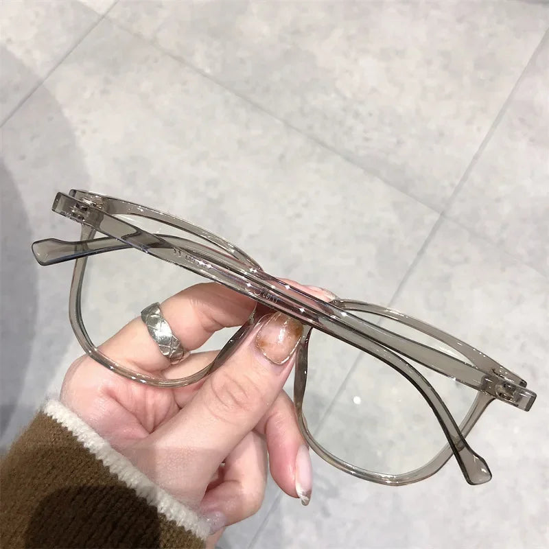 Finished Ladies Myopia Glasses Retro Anti Blue Light Eyeglasses Optical Prescription