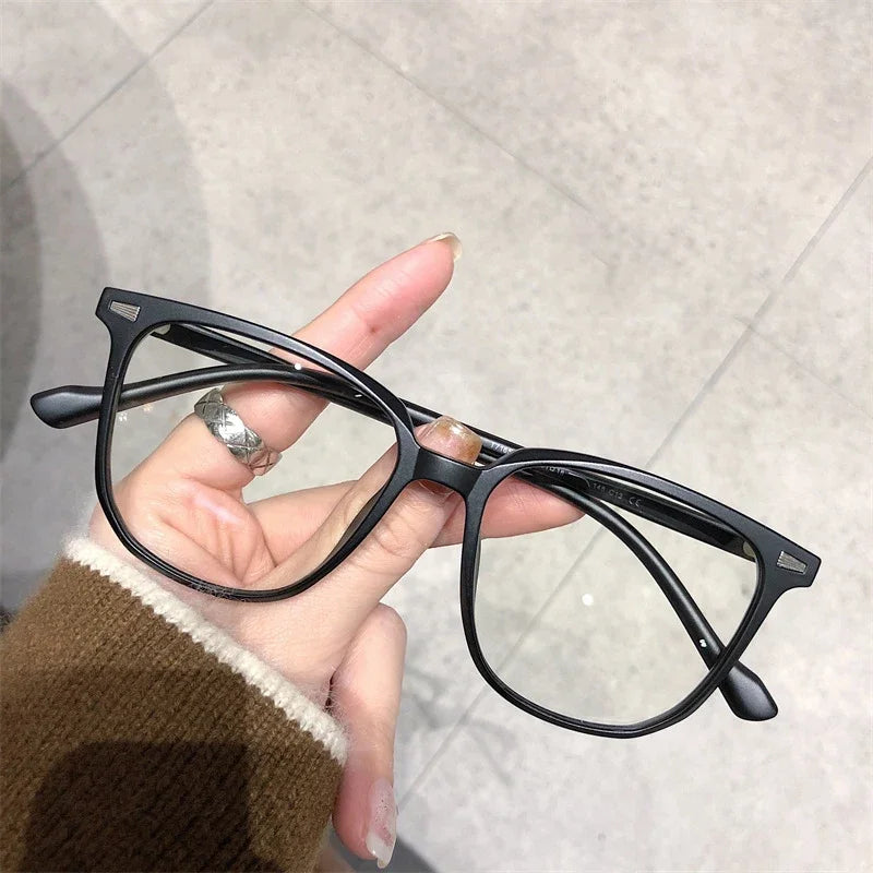 Finished Ladies Myopia Glasses Retro Anti Blue Light Eyeglasses Optical Prescription