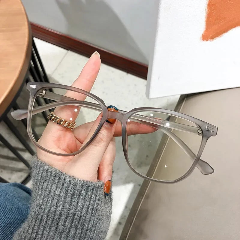 Finished Ladies Myopia Glasses Retro Anti Blue Light Eyeglasses Optical Prescription