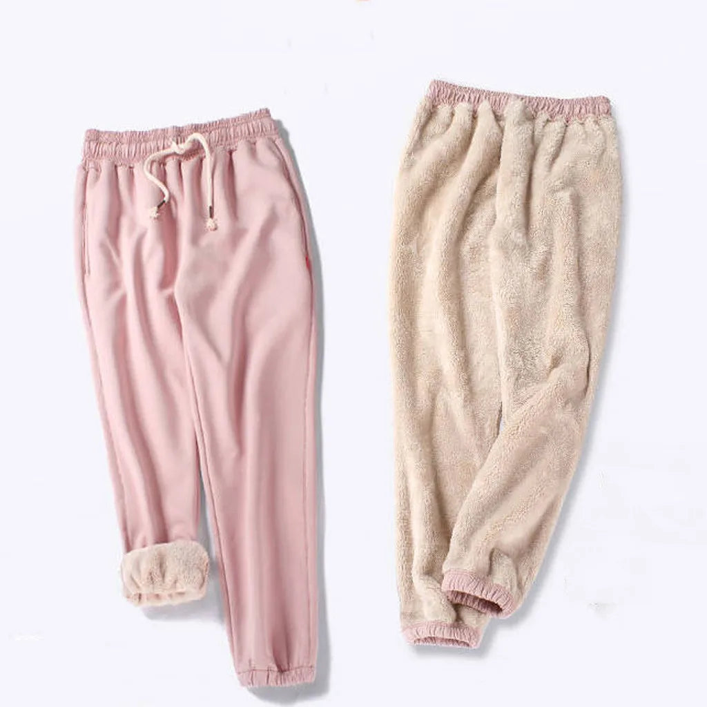 Pantalones de mujer para invierno.       Pants Fashion Casual Soild Color Leggings