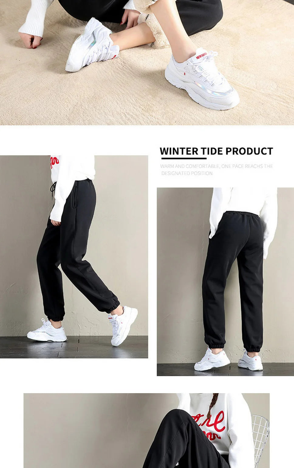 Pantalones de mujer para invierno.       Pants Fashion Casual Soild Color Leggings