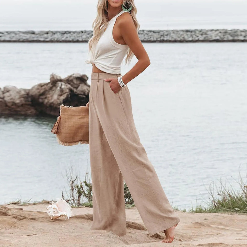 Women's Wide Leg Pants High Elastic