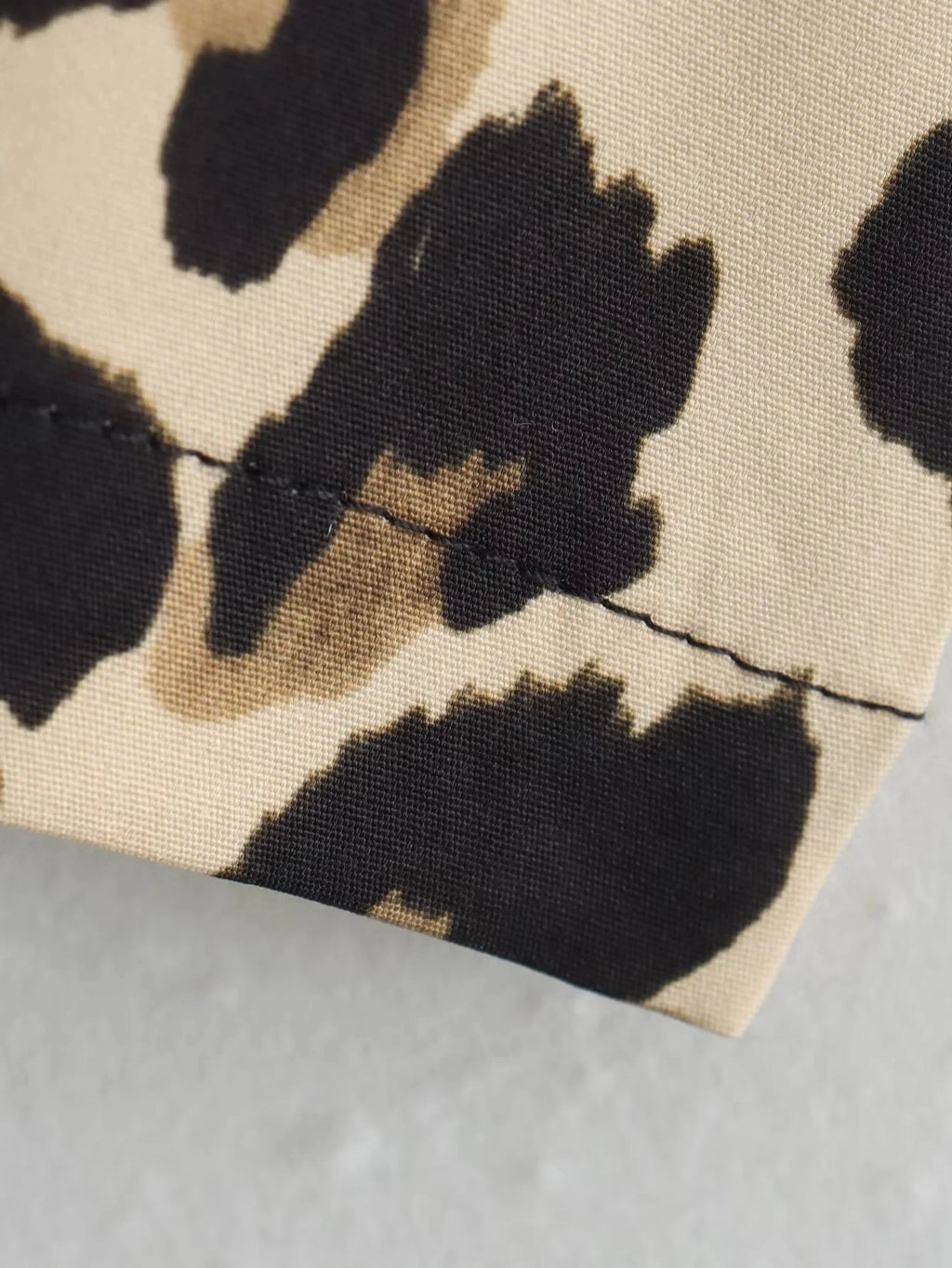 TRAF Vintage Leopard Pants Women High Waist Animal Print