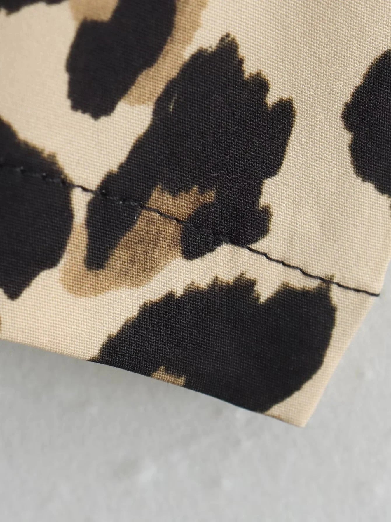 TRAF Vintage Leopard Pants Women High Waist Animal Print