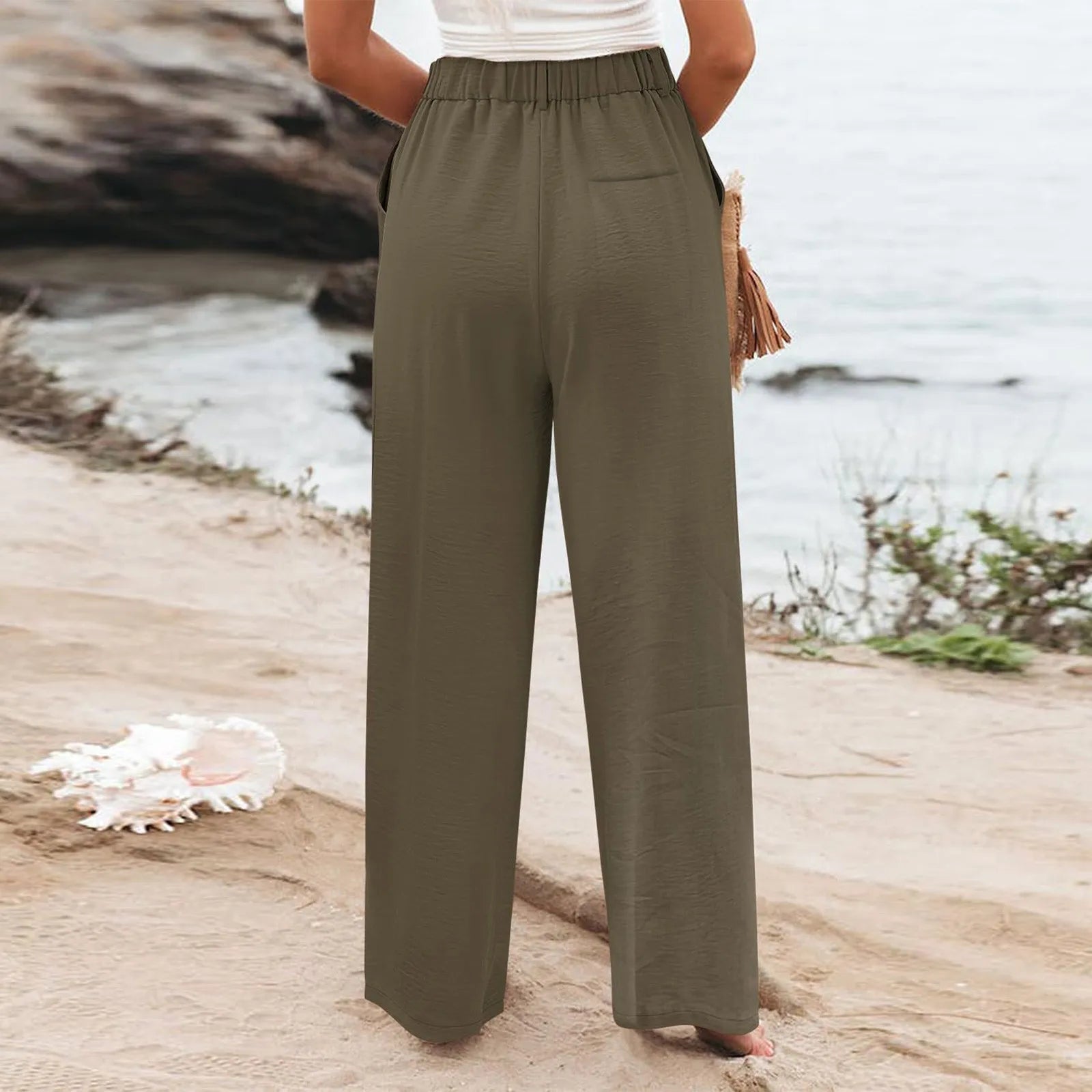 Women's Wide Leg Pants High Elastic
