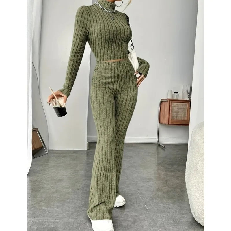 Sets Bodycon Suit Women . Set de dos piezas ,suéter suavecito con leggings ,colores ideales para la temporada otoño invierno