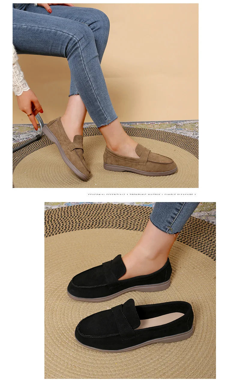 Zapatillas para mujer cómodas y elegantes  comfortable and versatile flat loafers Woman Casual Lightweight