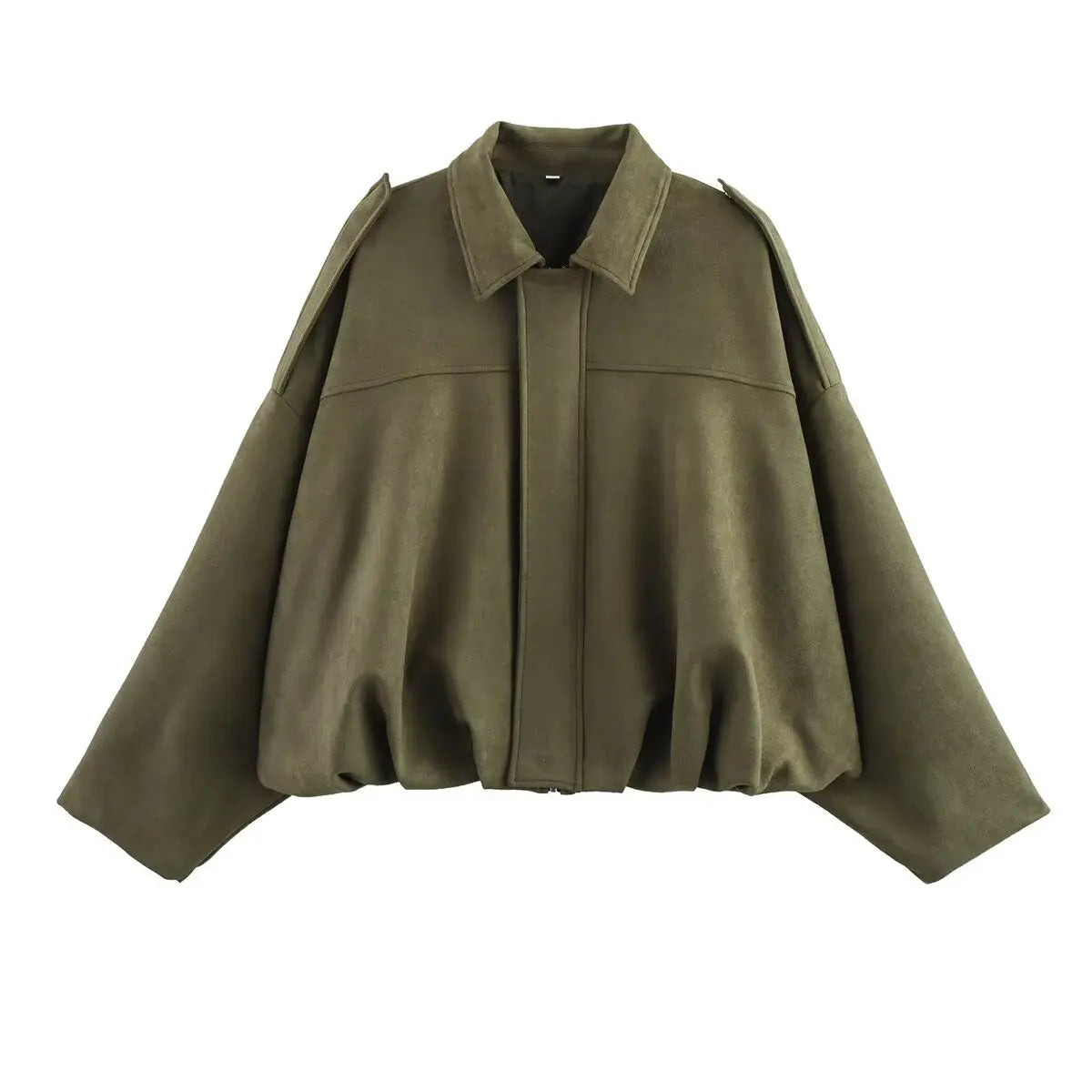Bomber Jacket Spring Oversize Solid Bomber Coat