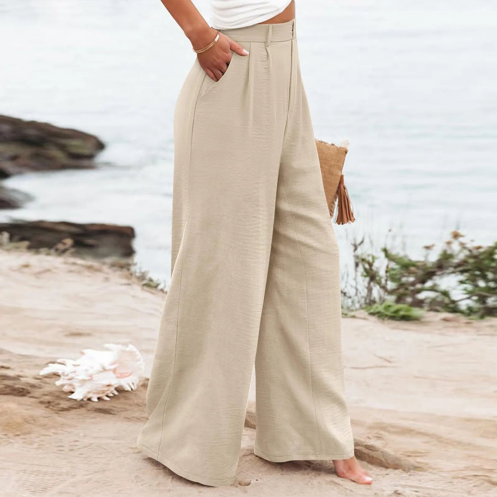Women's Wide Leg Pants High Elastic