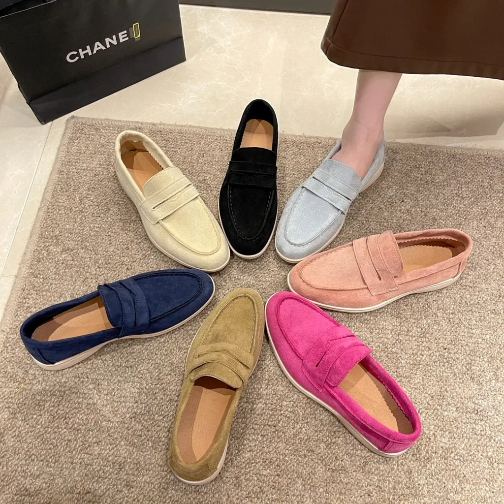 Zapatillas para mujer elegantes y cómodas Comfortable Low Top Shoes Solid Color High Quality Simple Flat Women's Shoes