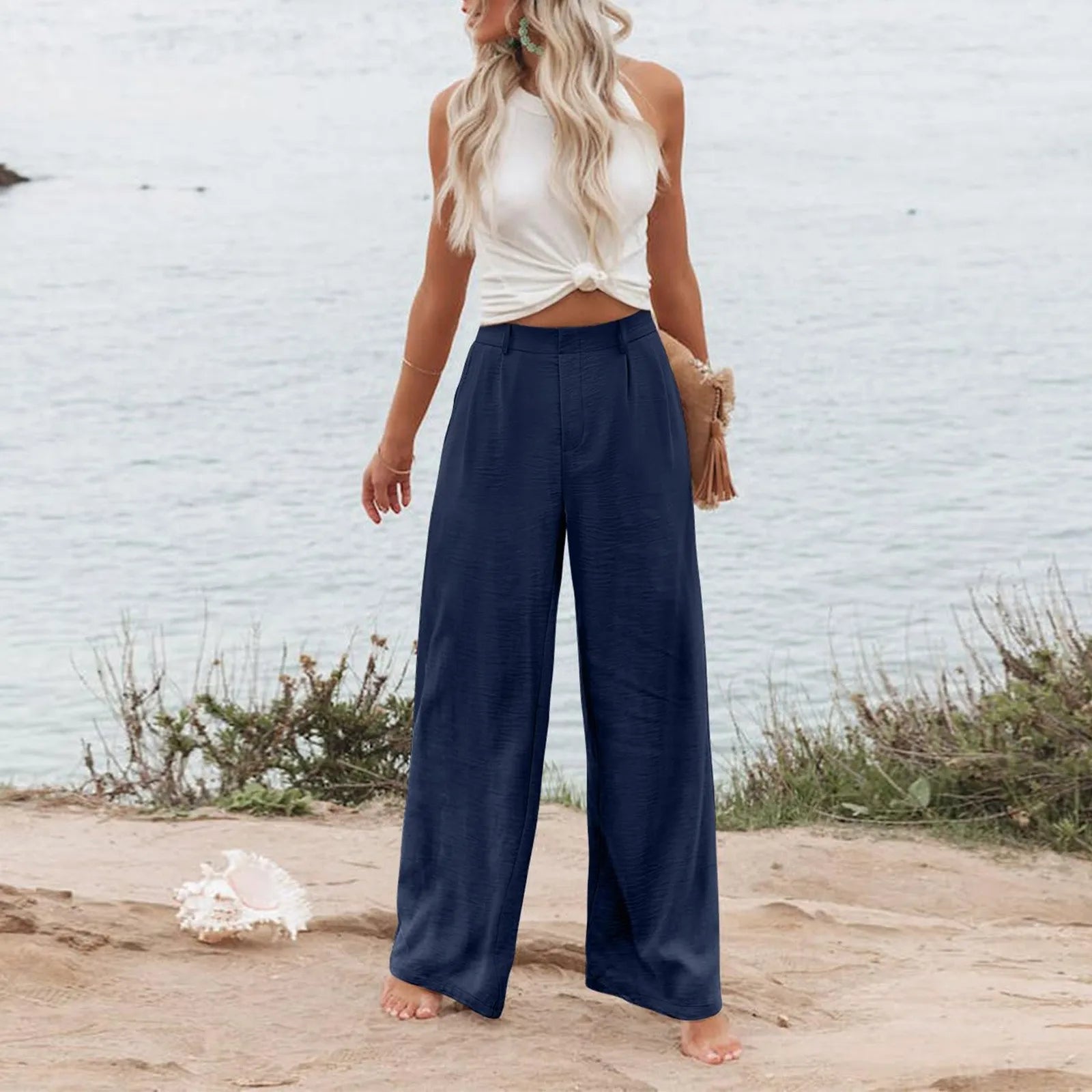 Women's Wide Leg Pants High Elastic