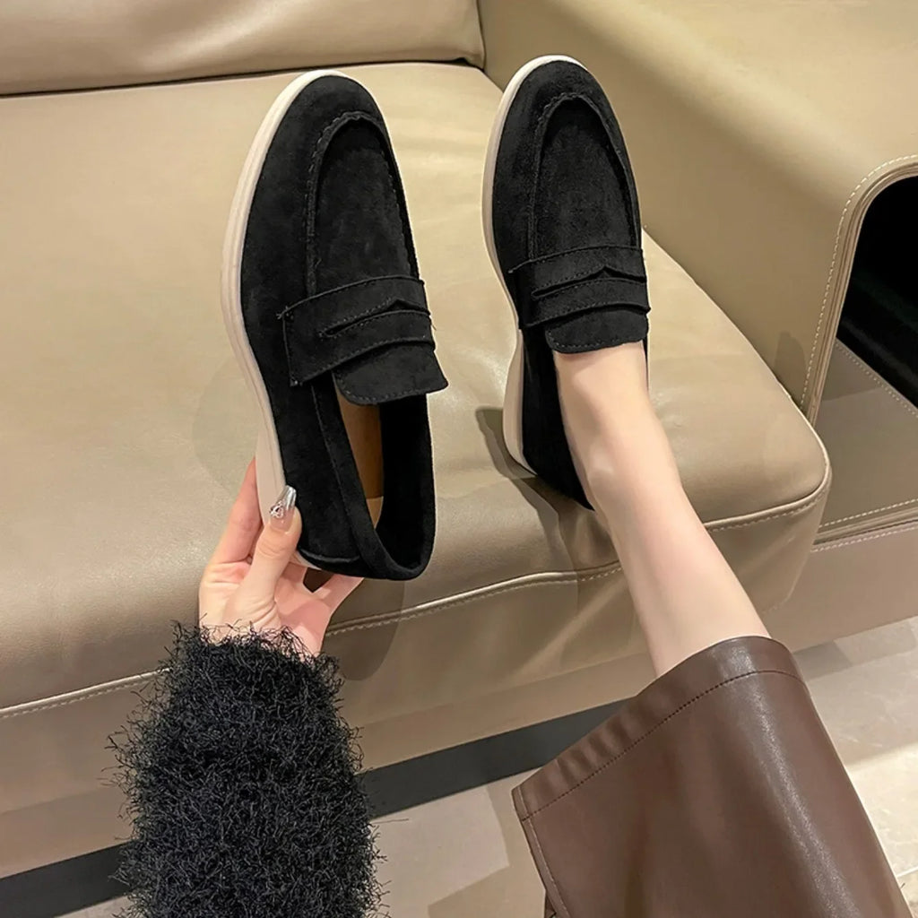 Zapatillas para mujer elegantes y cómodas Comfortable Low Top Shoes Solid Color High Quality Simple Flat Women's Shoes