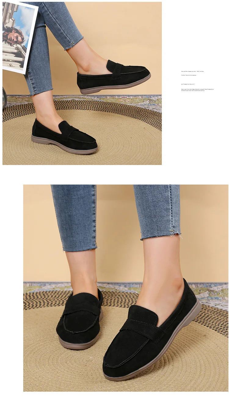 Zapatillas para mujer cómodas y elegantes  comfortable and versatile flat loafers Woman Casual Lightweight