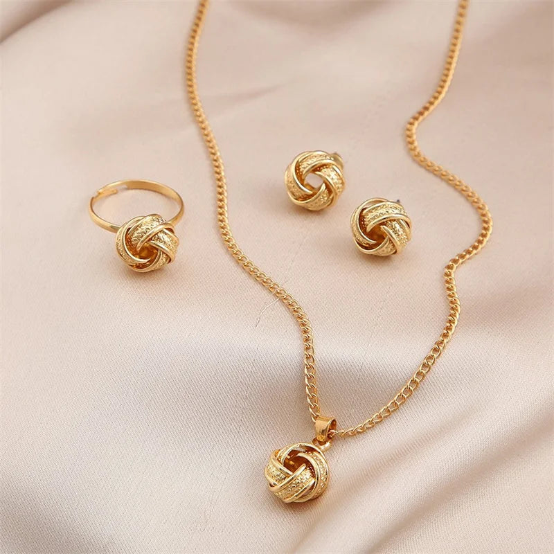 3 Pcs Set hermosos de joyería para dama