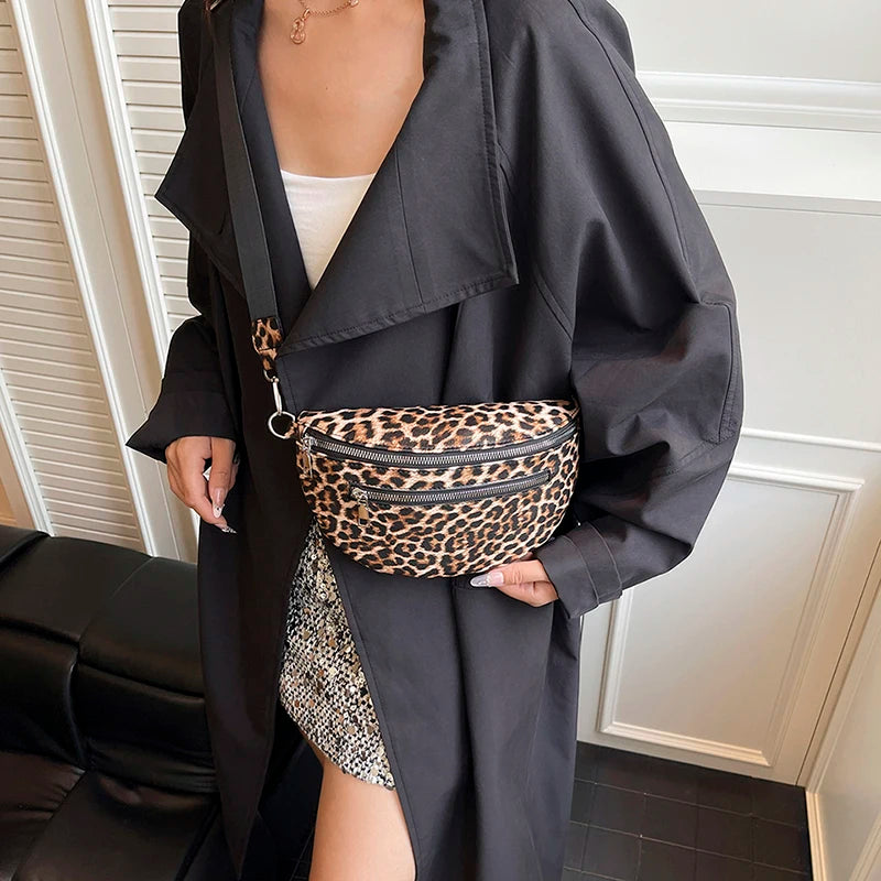 Woman Chest Pack Fashion Leopard Print
