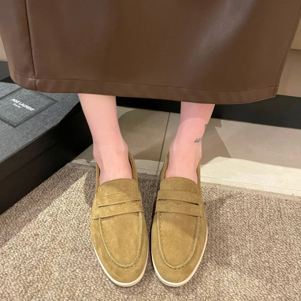 Zapatillas para mujer elegantes y cómodas Comfortable Low Top Shoes Solid Color High Quality Simple Flat Women's Shoes