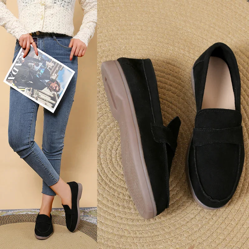 Zapatillas para mujer cómodas y elegantes  comfortable and versatile flat loafers Woman Casual Lightweight