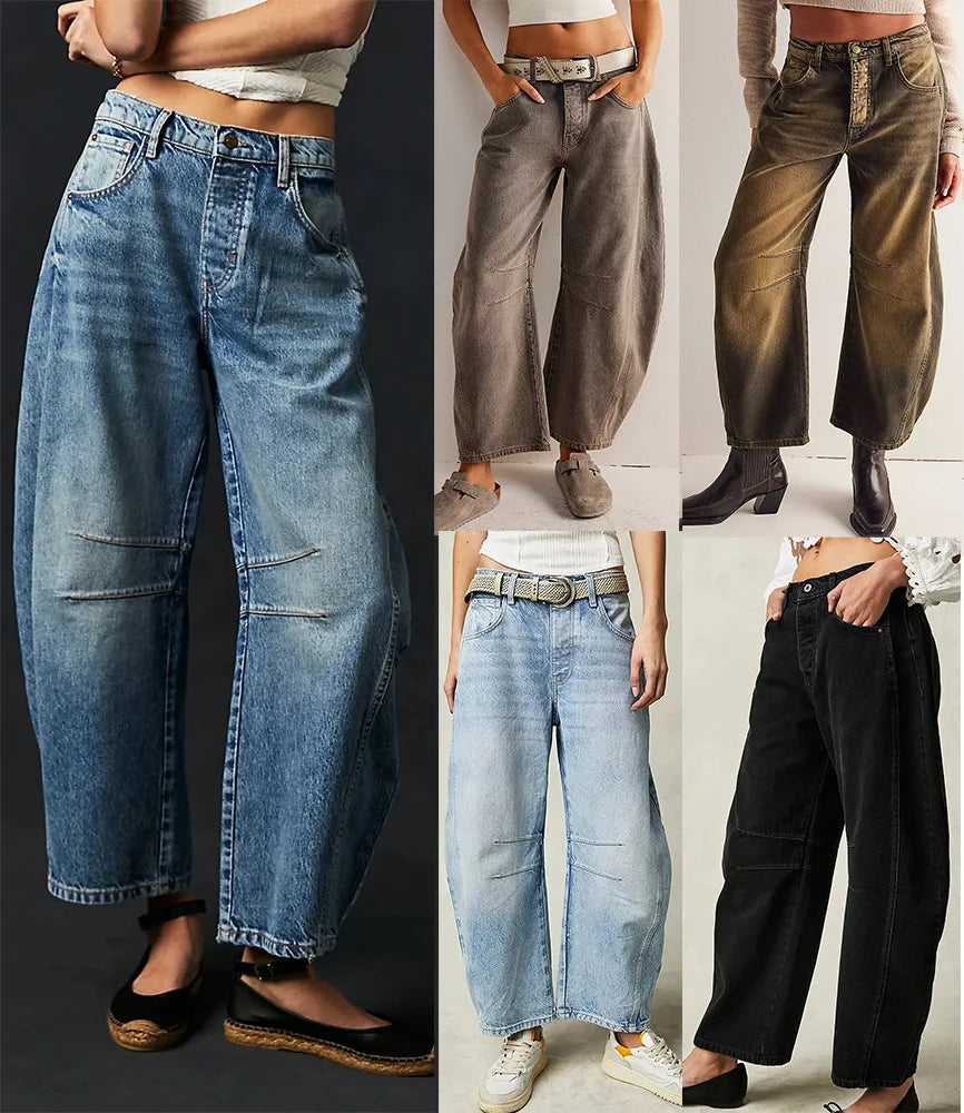 Cotton Denim Long Jeans For Women