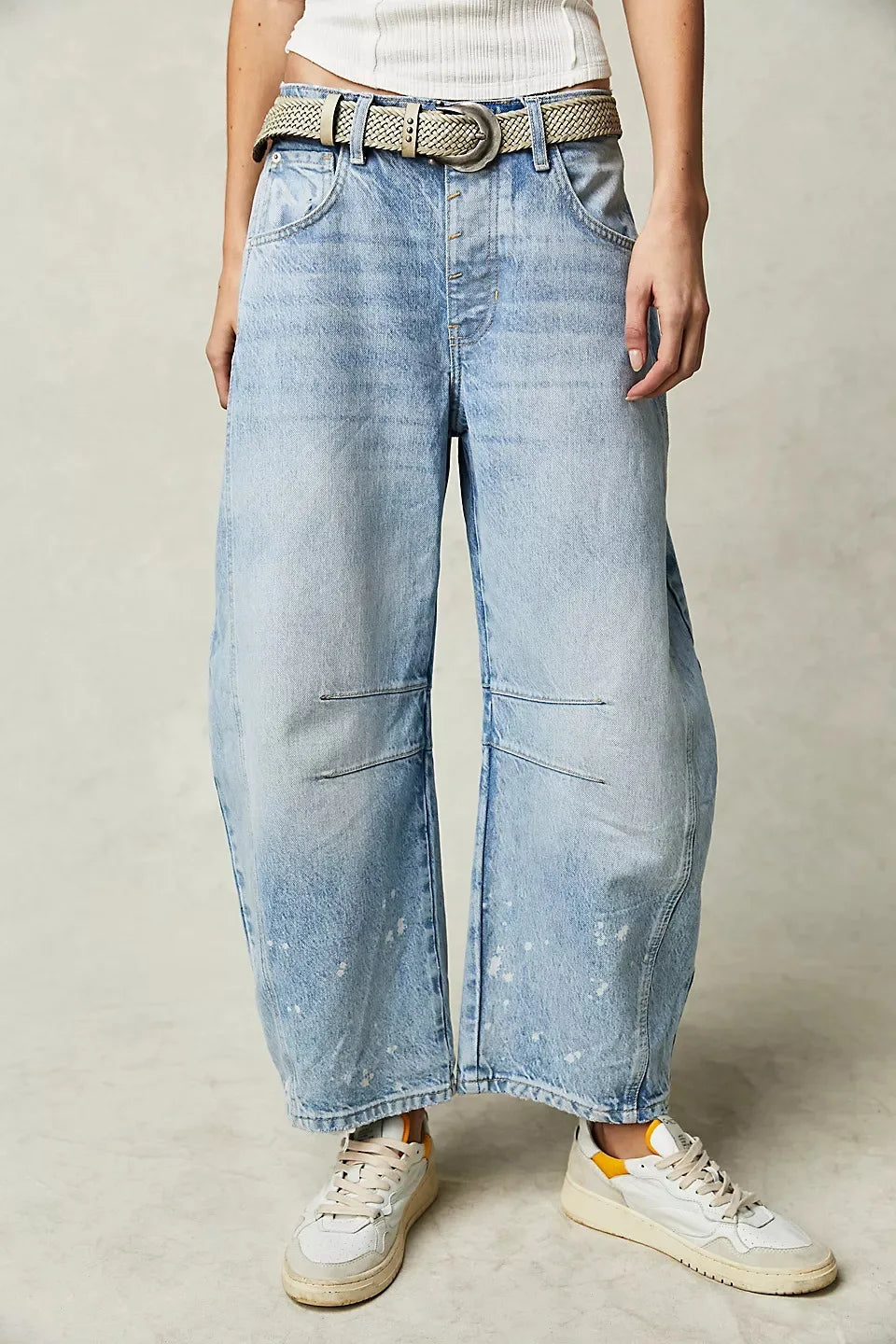Washed Jeans Women Wide Leg Pants