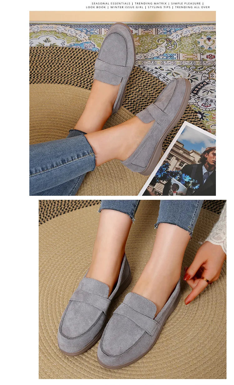Zapatillas para mujer cómodas y elegantes  comfortable and versatile flat loafers Woman Casual Lightweight