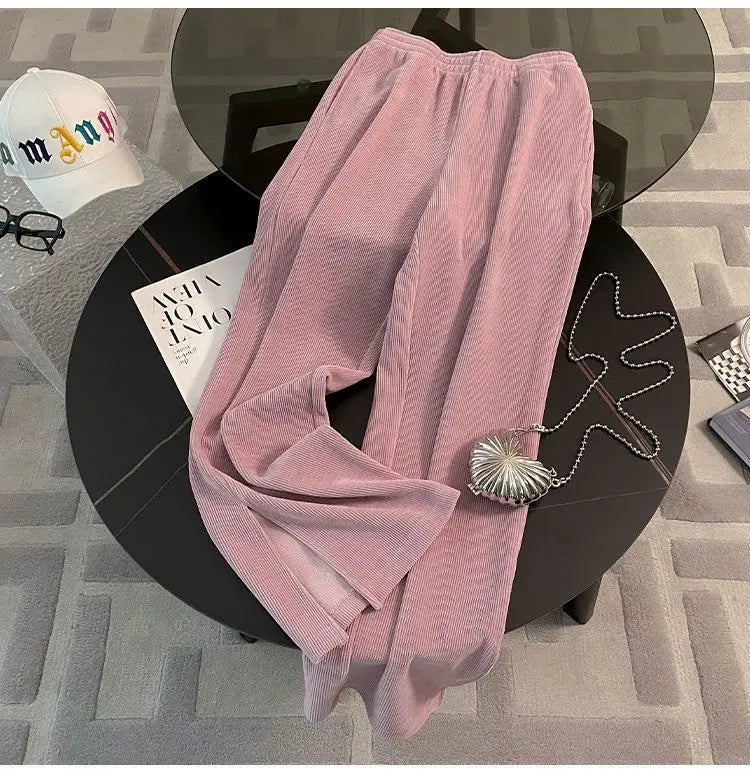 Women Two Piece Set Tracksuit Pant .Juego de patalon y blusa color rosa ideal para otoño invierno