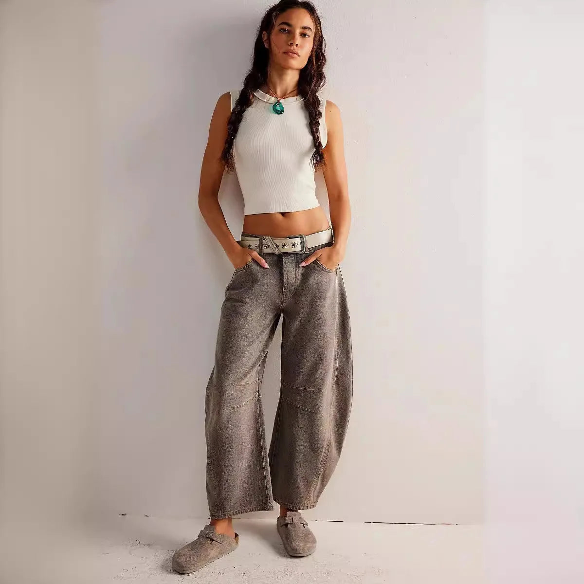 Cotton Denim Long Jeans For Women