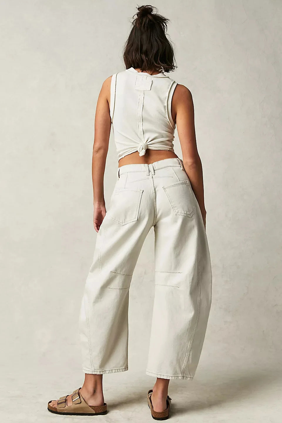 Washed Jeans Women Wide Leg Pants