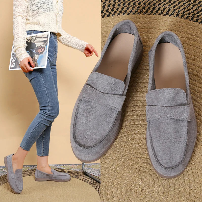 Zapatillas para mujer cómodas y elegantes  comfortable and versatile flat loafers Woman Casual Lightweight
