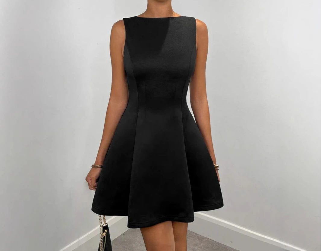 Mini Dress for Woman ,Vestido con elegancia clásica en colores neutros