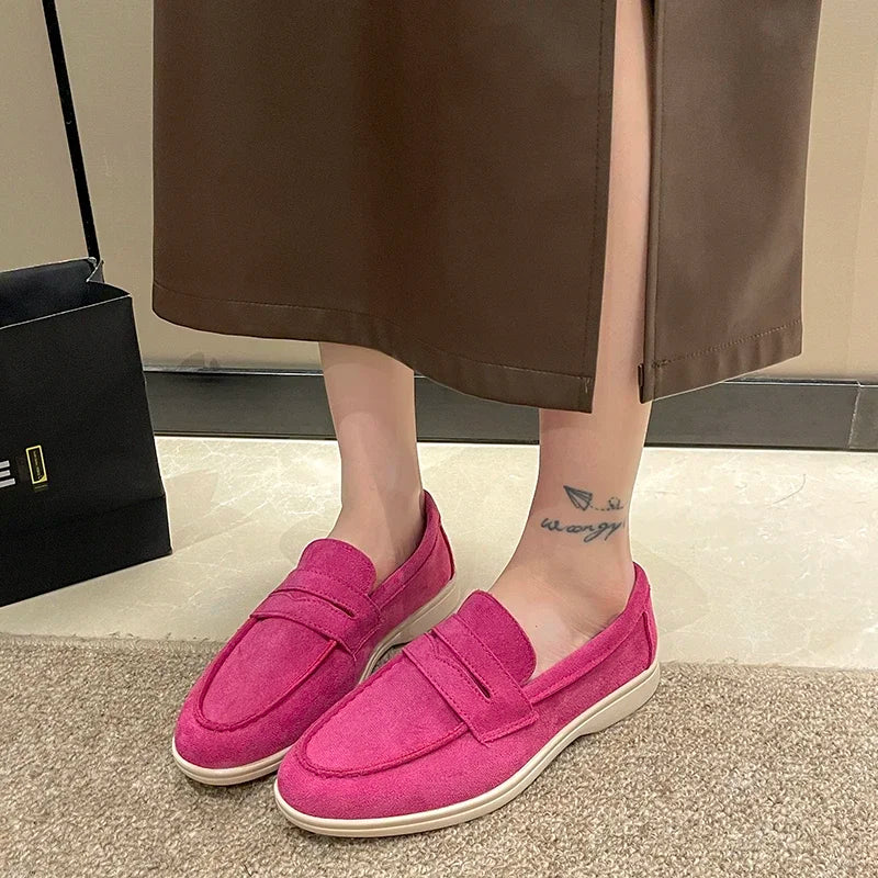 Zapatillas para mujer elegantes y cómodas Comfortable Low Top Shoes Solid Color High Quality Simple Flat Women's Shoes