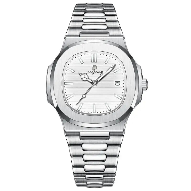 PAAZOMU Luxury Watch Stainless Steel Square