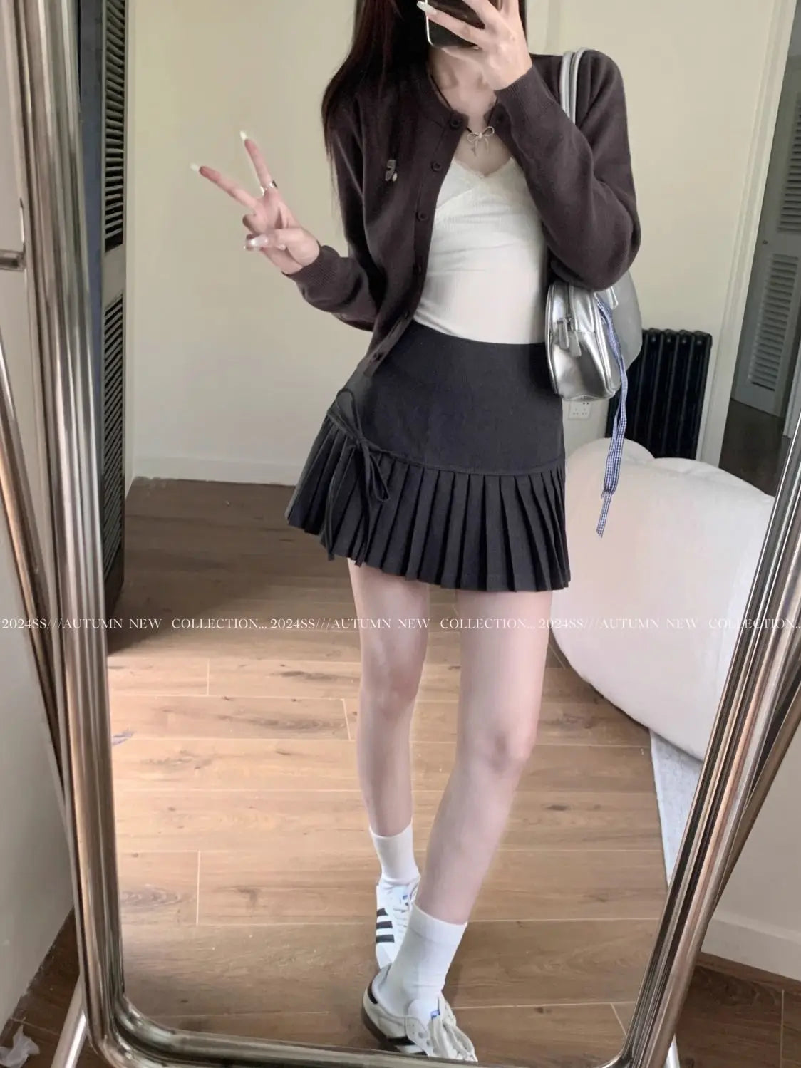 Women Summer Anti-Light Polyester Pleated Skirts