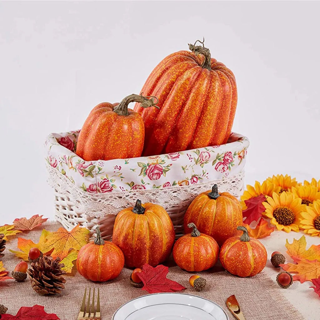 7pcs Artificial Pumpkins
