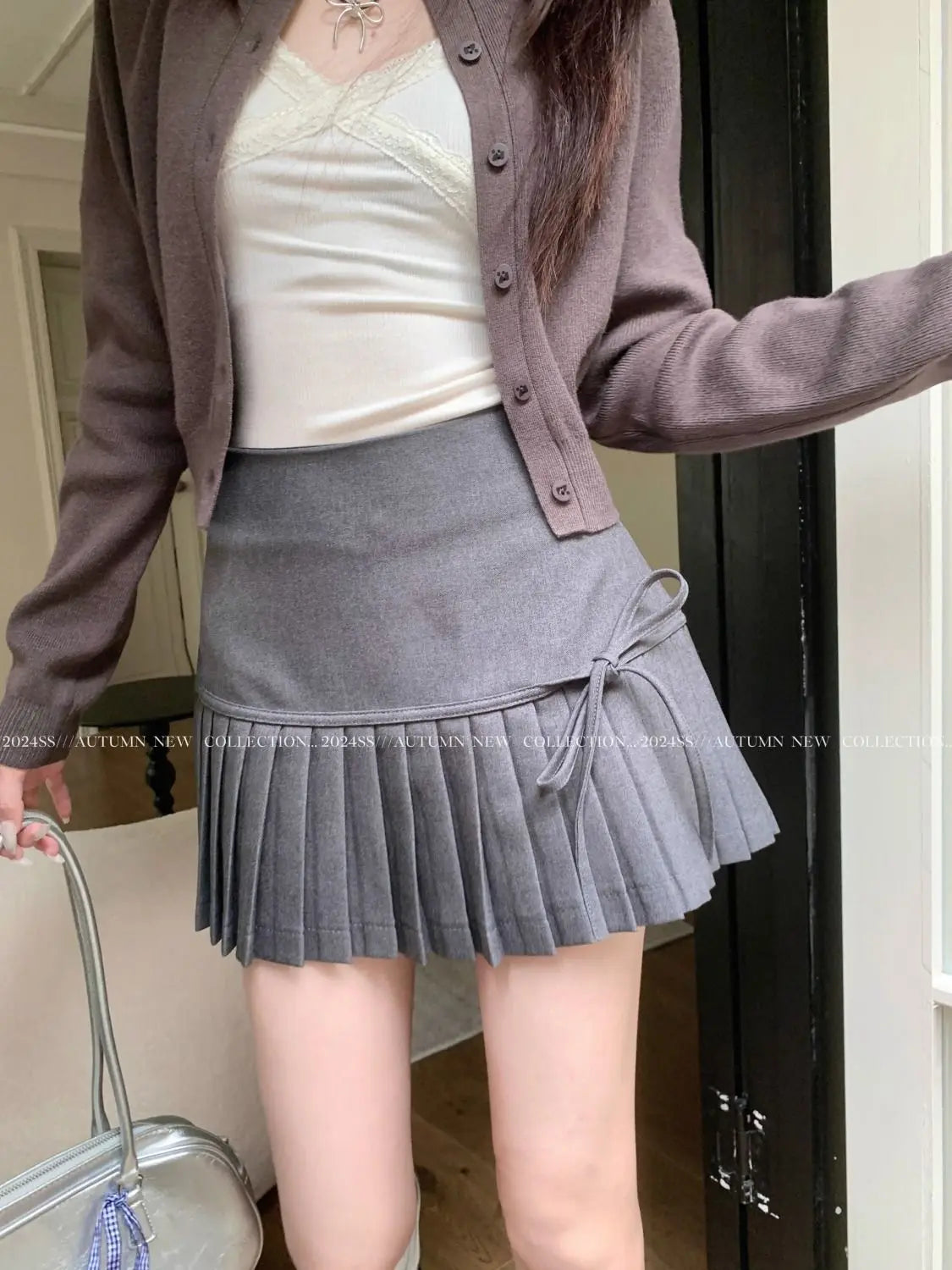 Women Summer Anti-Light Polyester Pleated Skirts