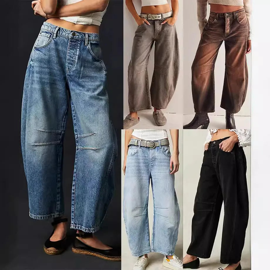 Cotton Denim Long Jeans For Women