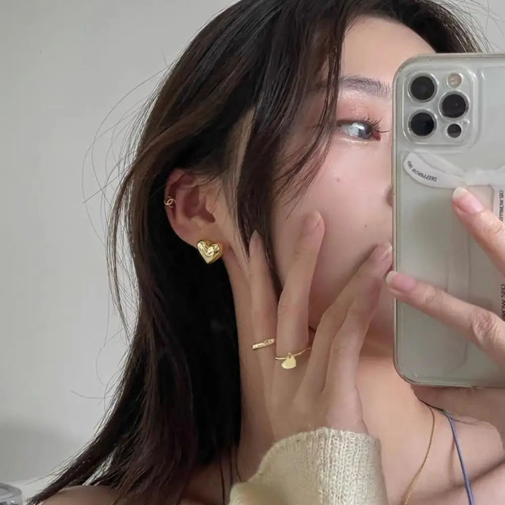 Pendientes en forma de corazón