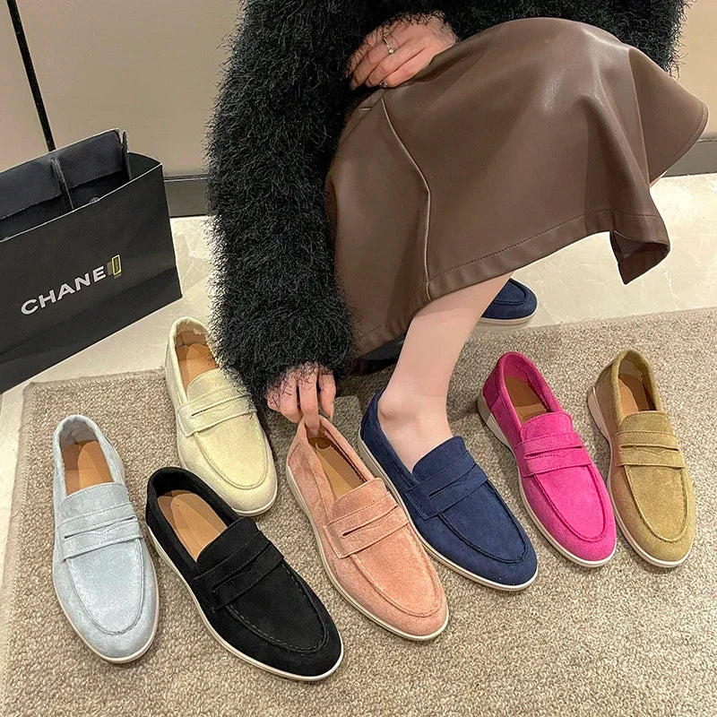 Zapatillas para mujer elegantes y cómodas Comfortable Low Top Shoes Solid Color High Quality Simple Flat Women's Shoes