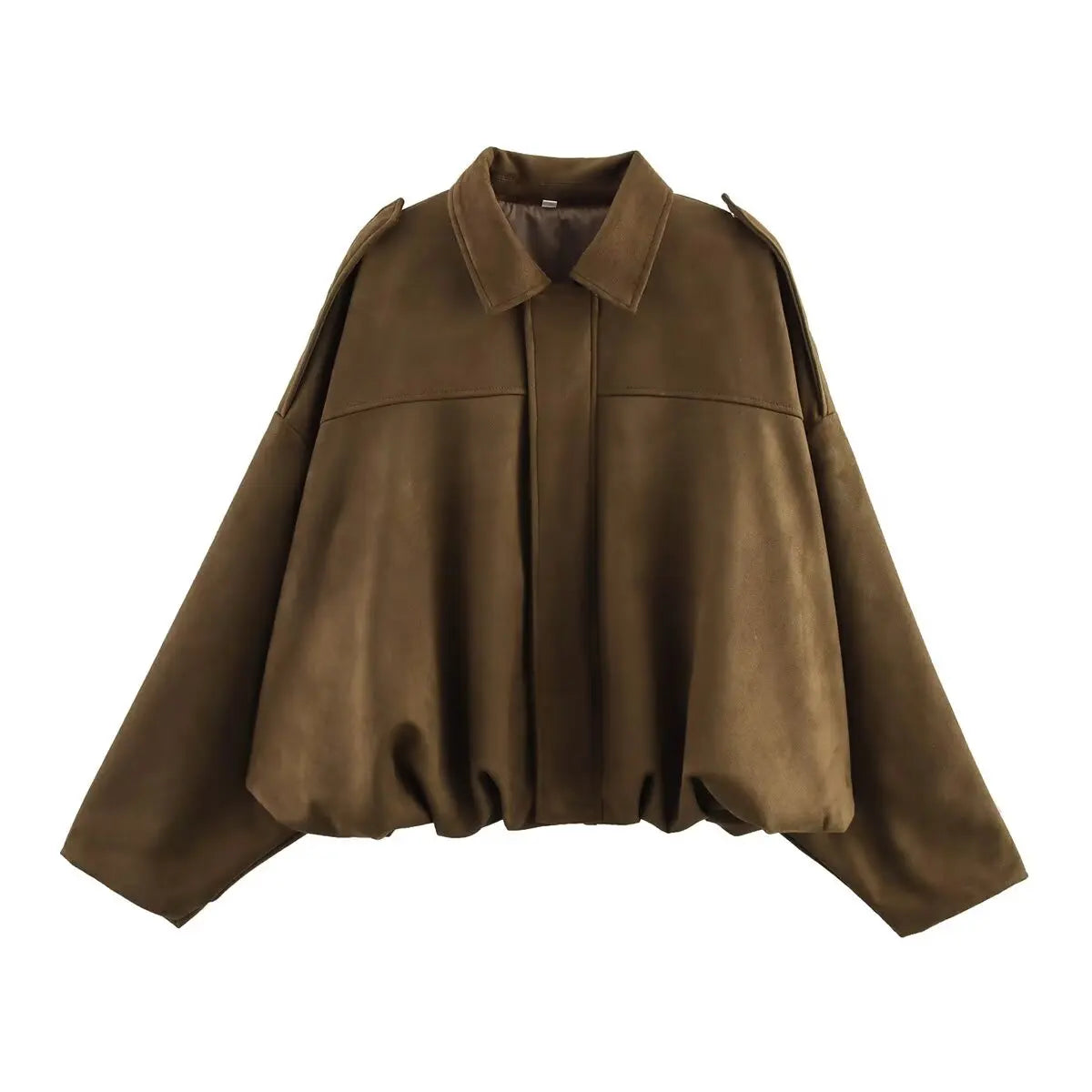 Bomber Jacket Spring Oversize Solid Bomber Coat