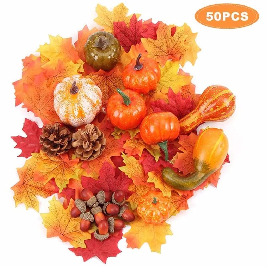 7pcs Artificial Pumpkins