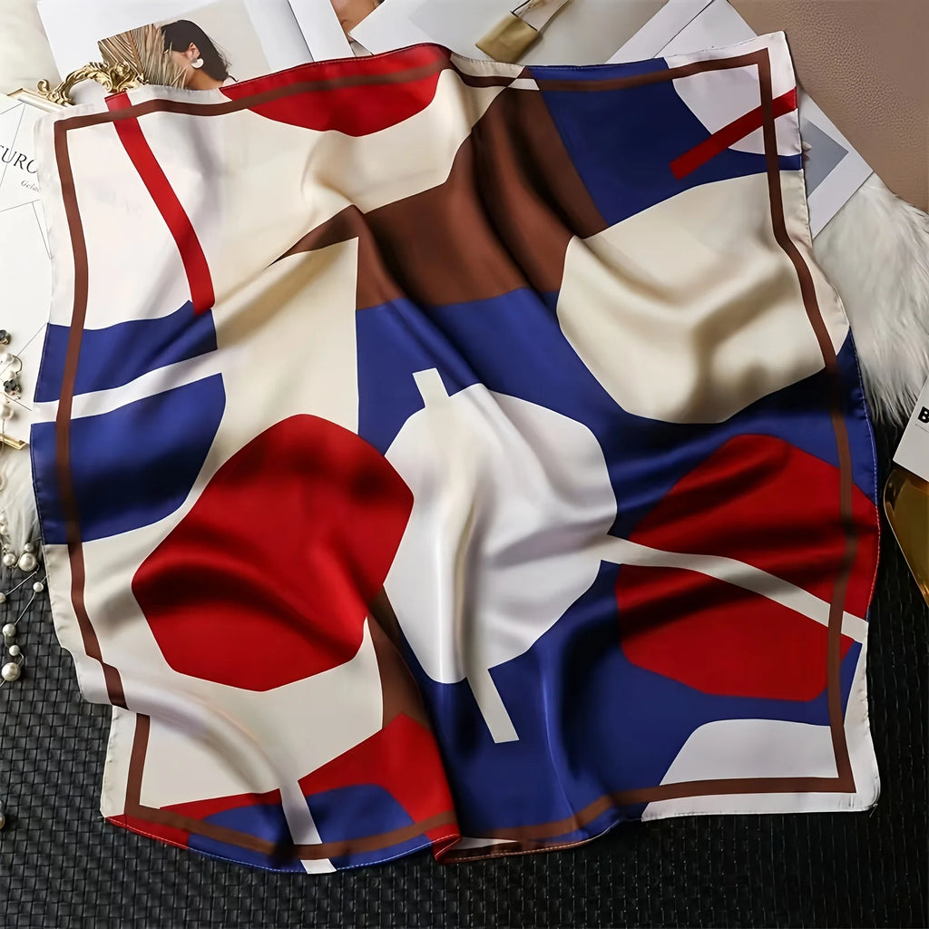 Pañuelo elegante con diseño geométrico