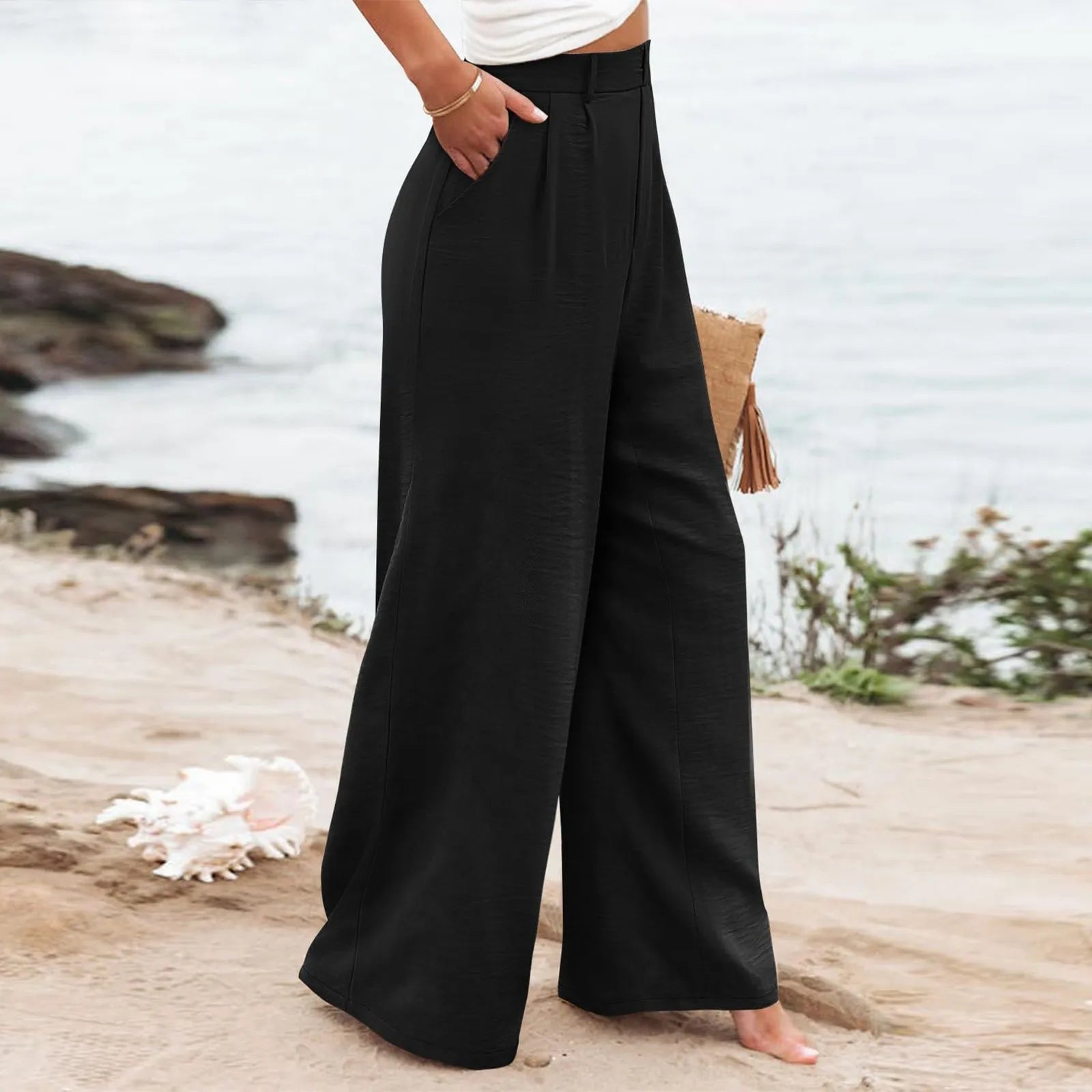 Women's Wide Leg Pants High Elastic