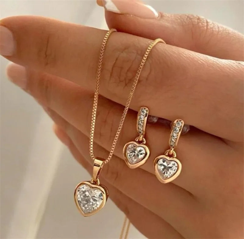 3 Pcs Set hermosos de joyería para dama