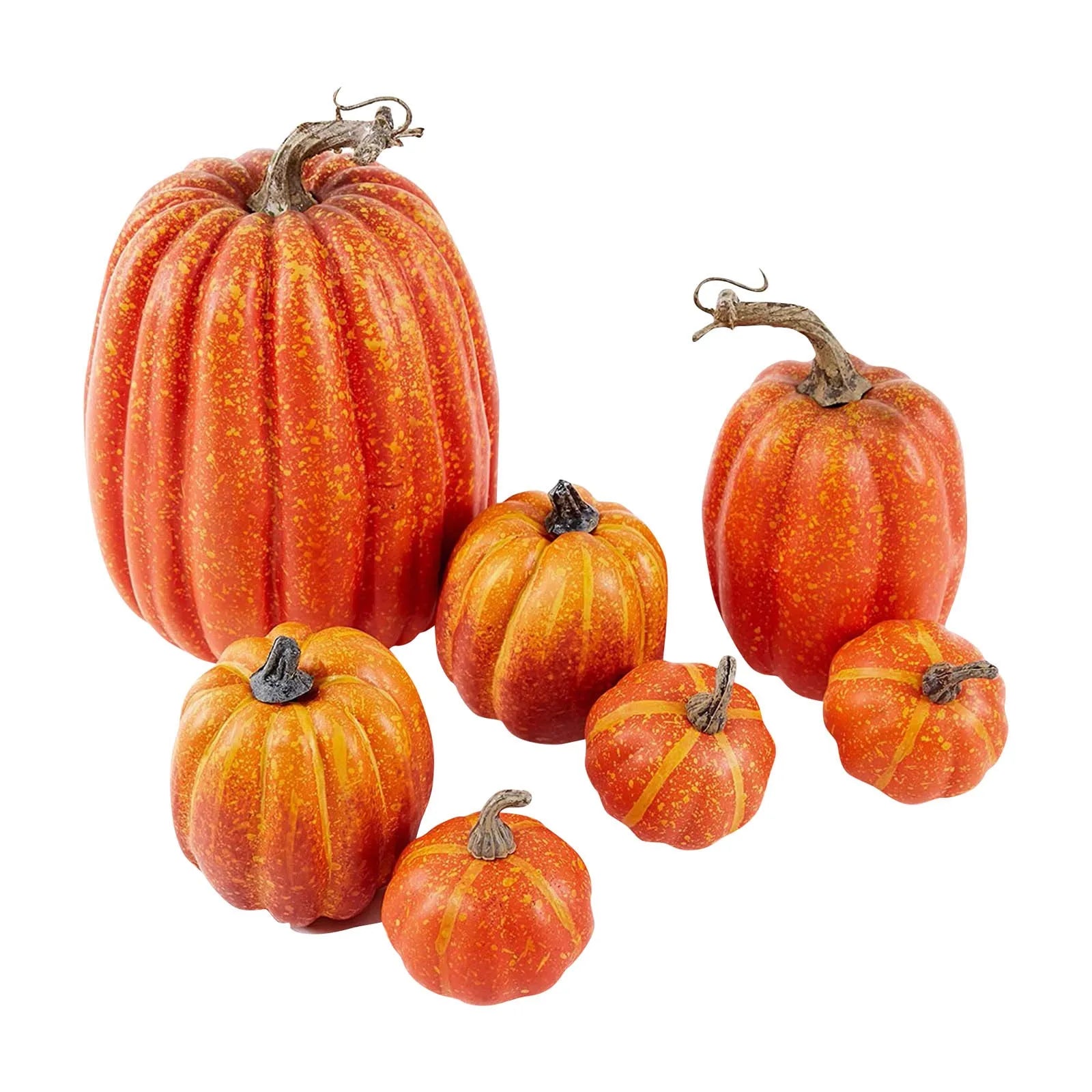7pcs Artificial Pumpkins