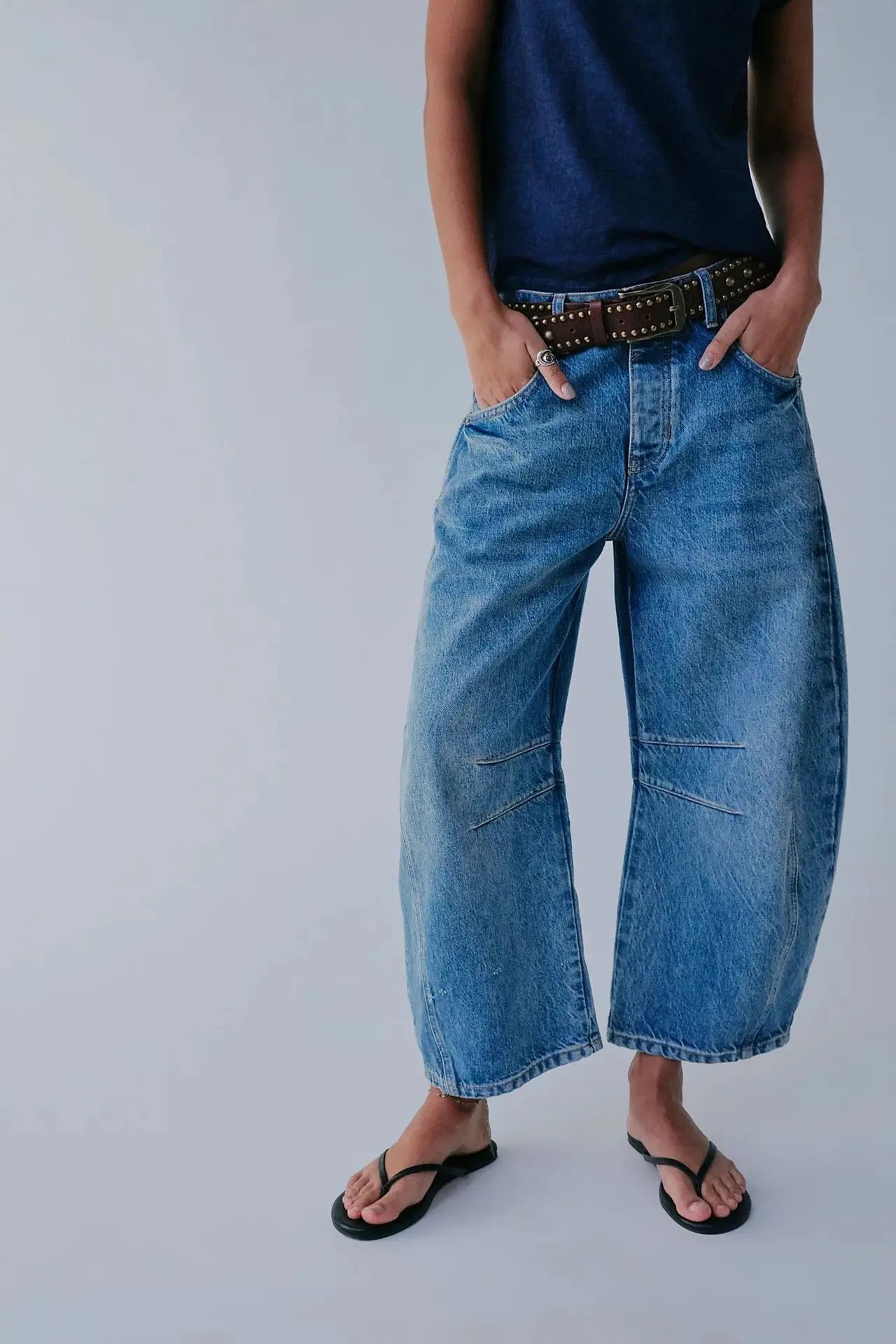 Cotton Denim Long Jeans For Women