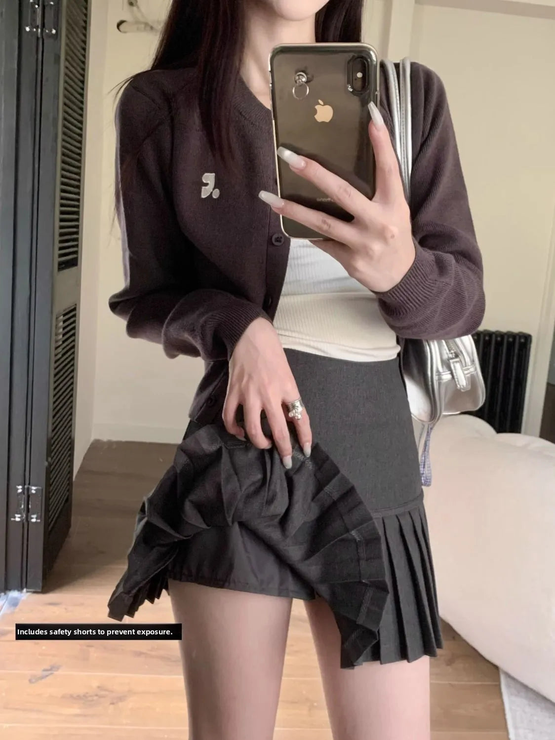 Women Summer Anti-Light Polyester Pleated Skirts